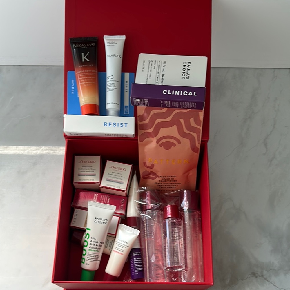 Luxury beauty and hair box with amazing travel sized products